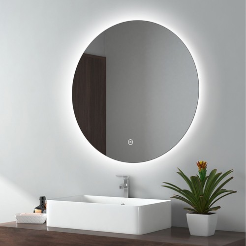 Emke round led bathroom - round, mirror