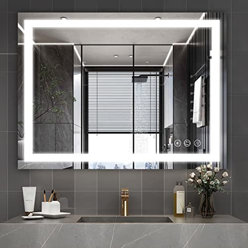 Led bathroom mirror - bathroom, mirror,