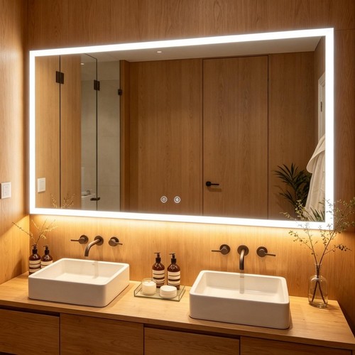 Led bathroom mirror with - bathroom,