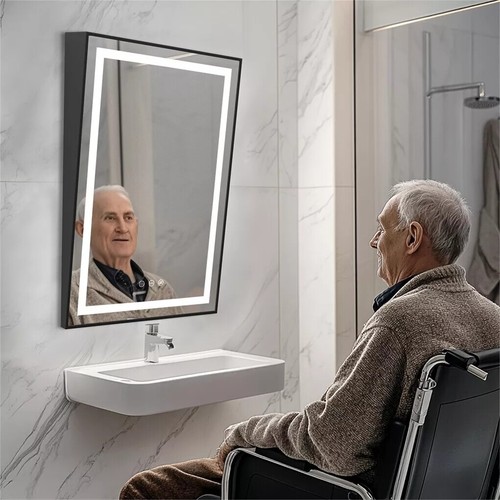 Ada fixed tilt bathroom mirror - ada,