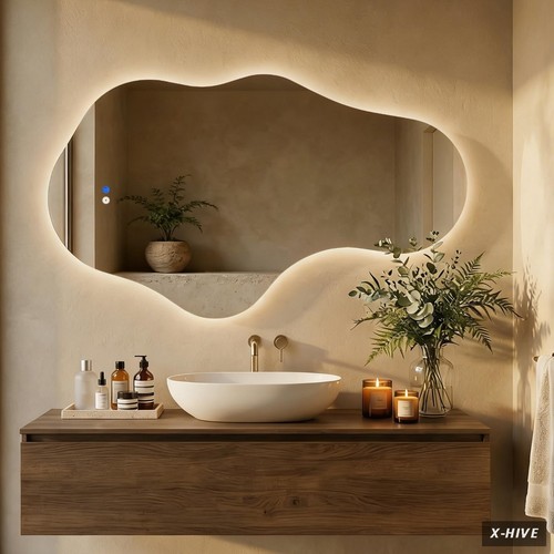Irregular led bathroom mirror - led,