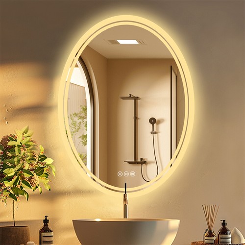 600 800mm oval led bathroom - 600×800mm,