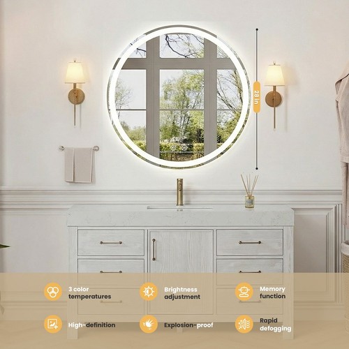 Round led mirror for - for, bathroom