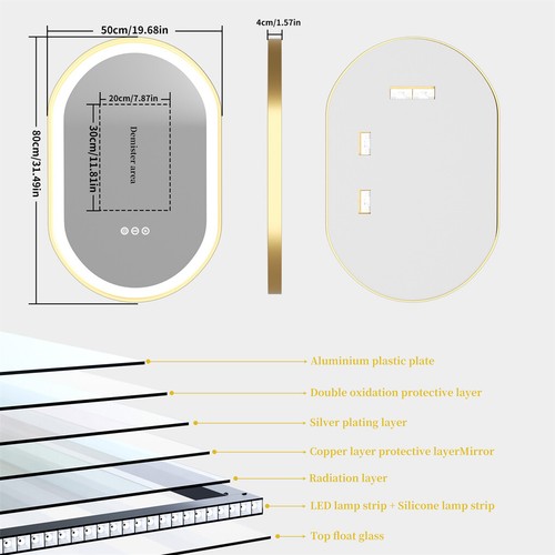 Oval led bathroom - led,