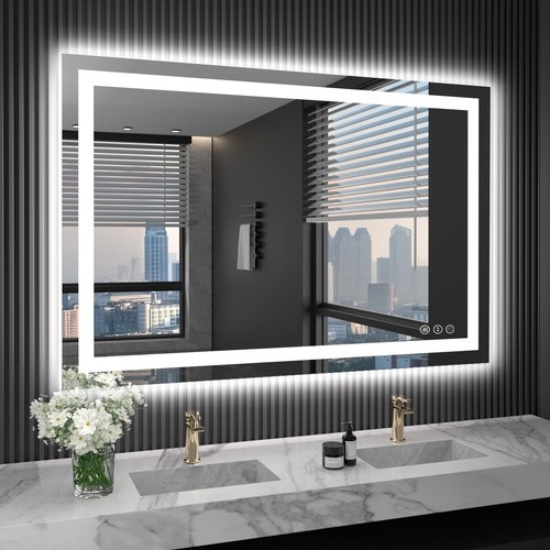 Large led bathroom mirror with - large,
