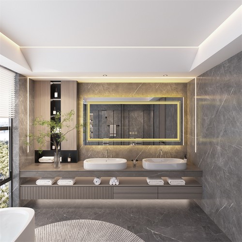 Bathroom mirror with - bathroom,