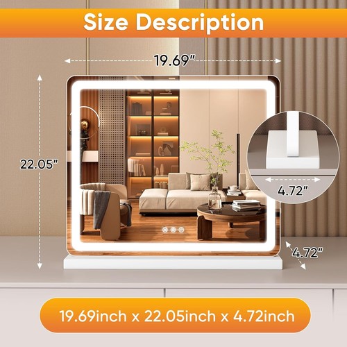 Led vanity mirror for desk - vanity,