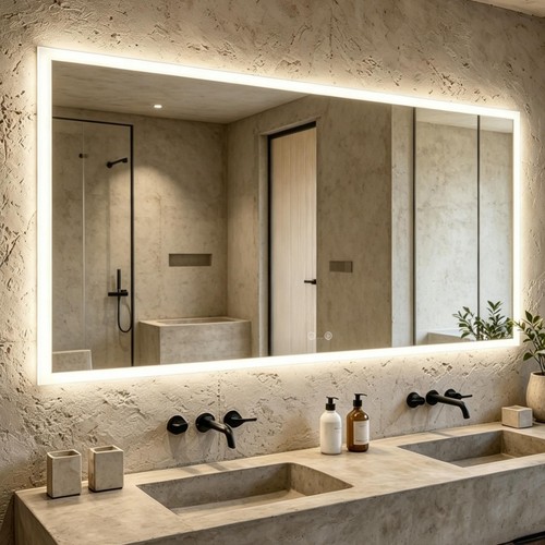 Anti fog led bathroom mirror - led,