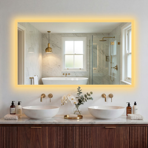 Large led bathroom - large, wall