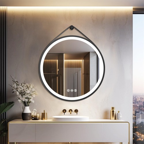 Led black frame round - led,