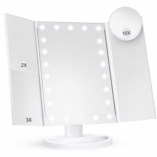 Trifold makeup mirror - trifold,
