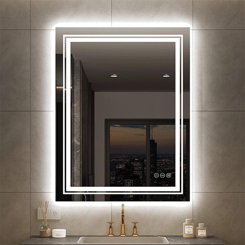Led bathroom mirror - led, front