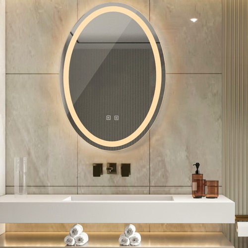 Bathroom led round - round, mirror