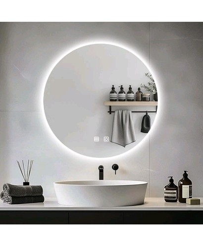 60cm round led bathroom - round,