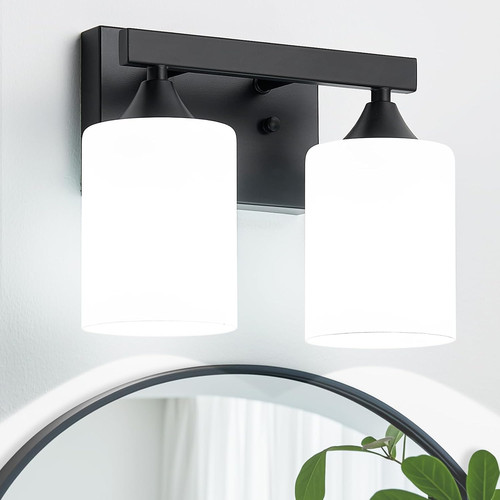 Black vanity light fixture - black,