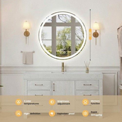 Round led bathroom - round,