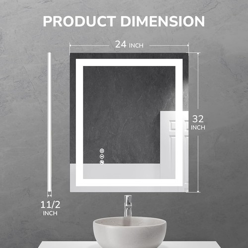 Dimmable led bathroom mirror - dimmable,
