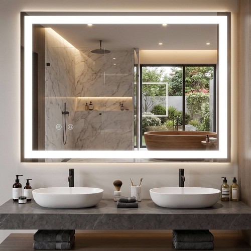 60x80cm bathroom mirror with - 60x80cm,