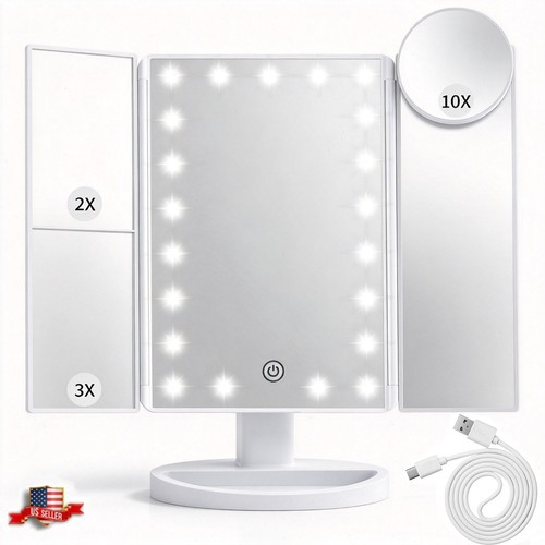 Trifold makeup mirror - mirror, with