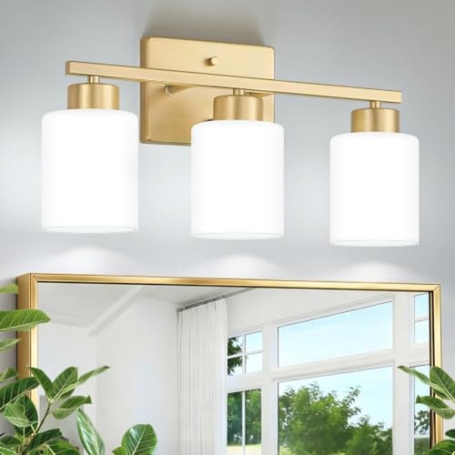 Gold bathroom light fixtures - bathroom,